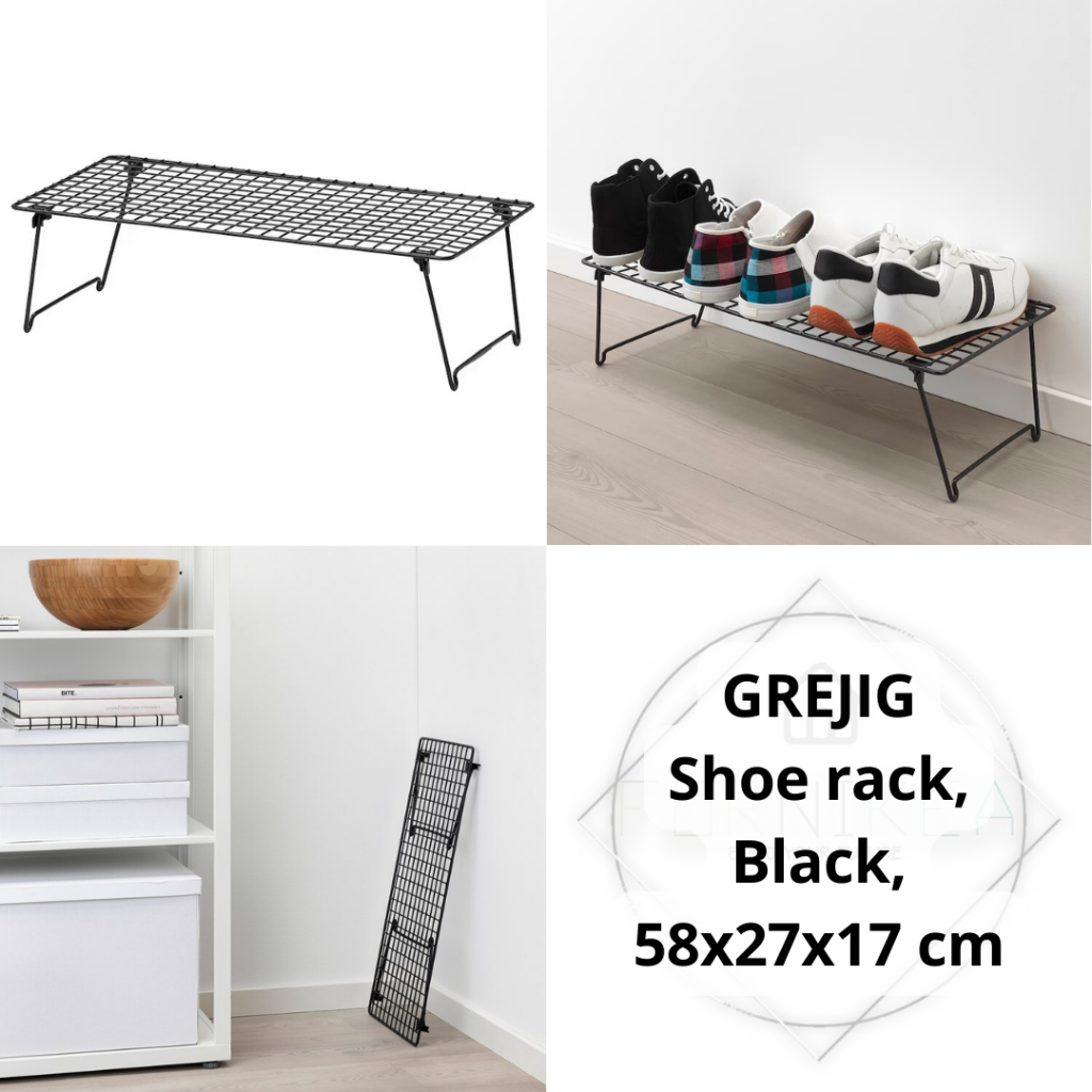 Original IKEA IKEA GREJIG schoenenrek, metaal, donker, 1 stuks
