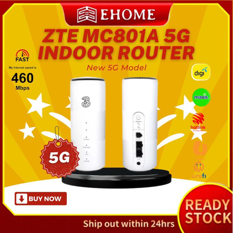 ZTE MC801A 5G 3.8Gbps 4G+ LTE CAT20 Unlocked Wireless Gateway Modem