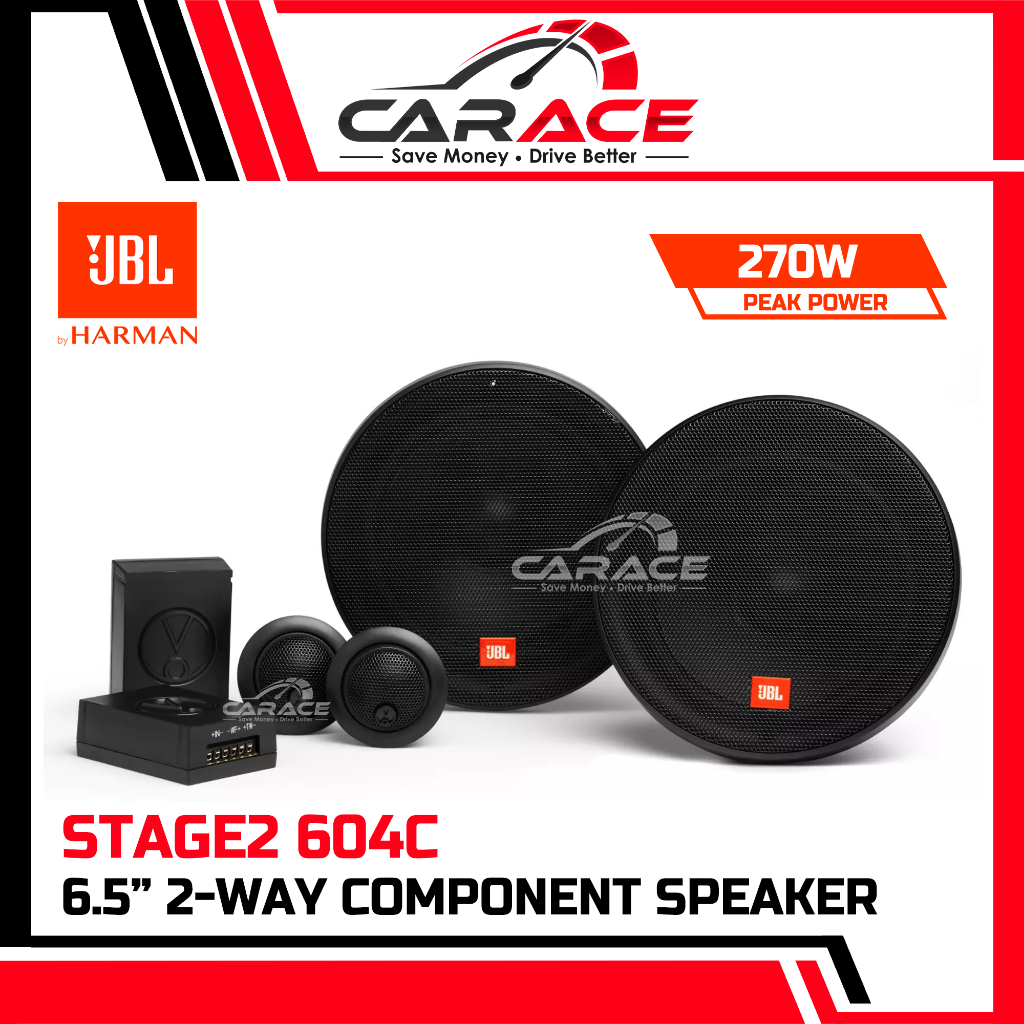 JBL Stage2 604C 6.5" 2Way Component Speaker Set 270W Original JBL Car