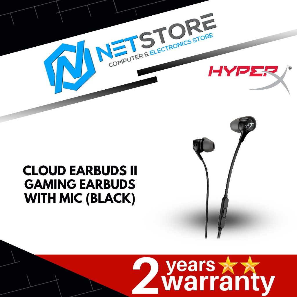 HYPERX CLOUD EARBUDS II GAMING EARBUDS WITH MIC Black 70N24AA