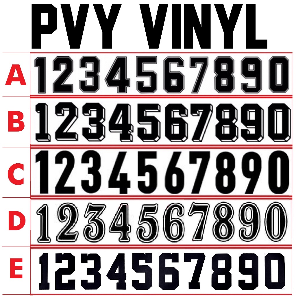 WHITE PVC VINYL 10cm NUMBERS 0-1-2-3-4-5-6-7-8-9 for Heat Press ...