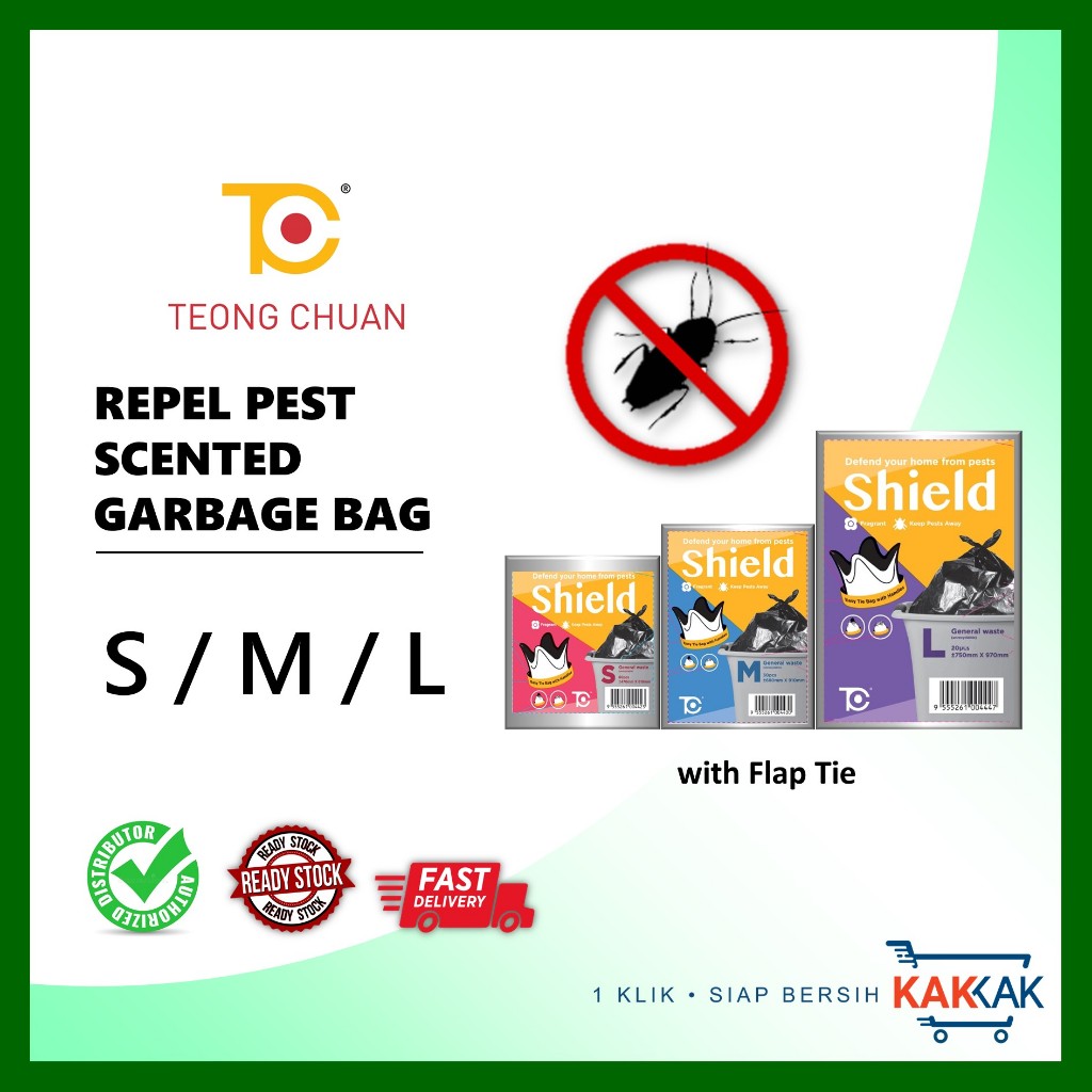 Repel Pests Scented Garbage Bag S / M / L Ready Stocks 60pcs [TShield