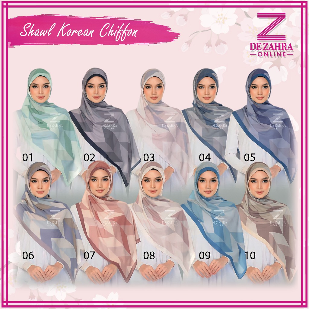 shawl korean chiffon