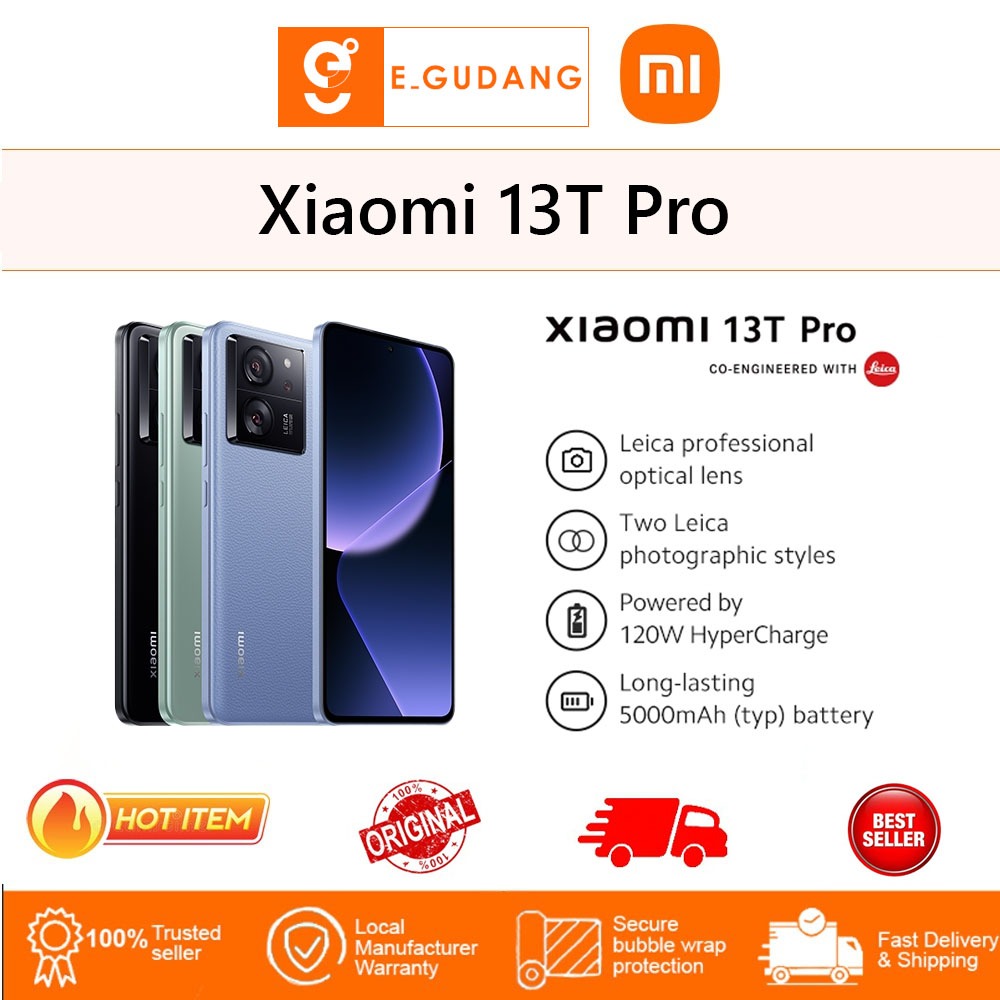 New Arrival Xiaomi 13T Pro Smartphone,Leica professional optical  lens,Powered by 120W HyperCharge,Long-lasting 5000mAh