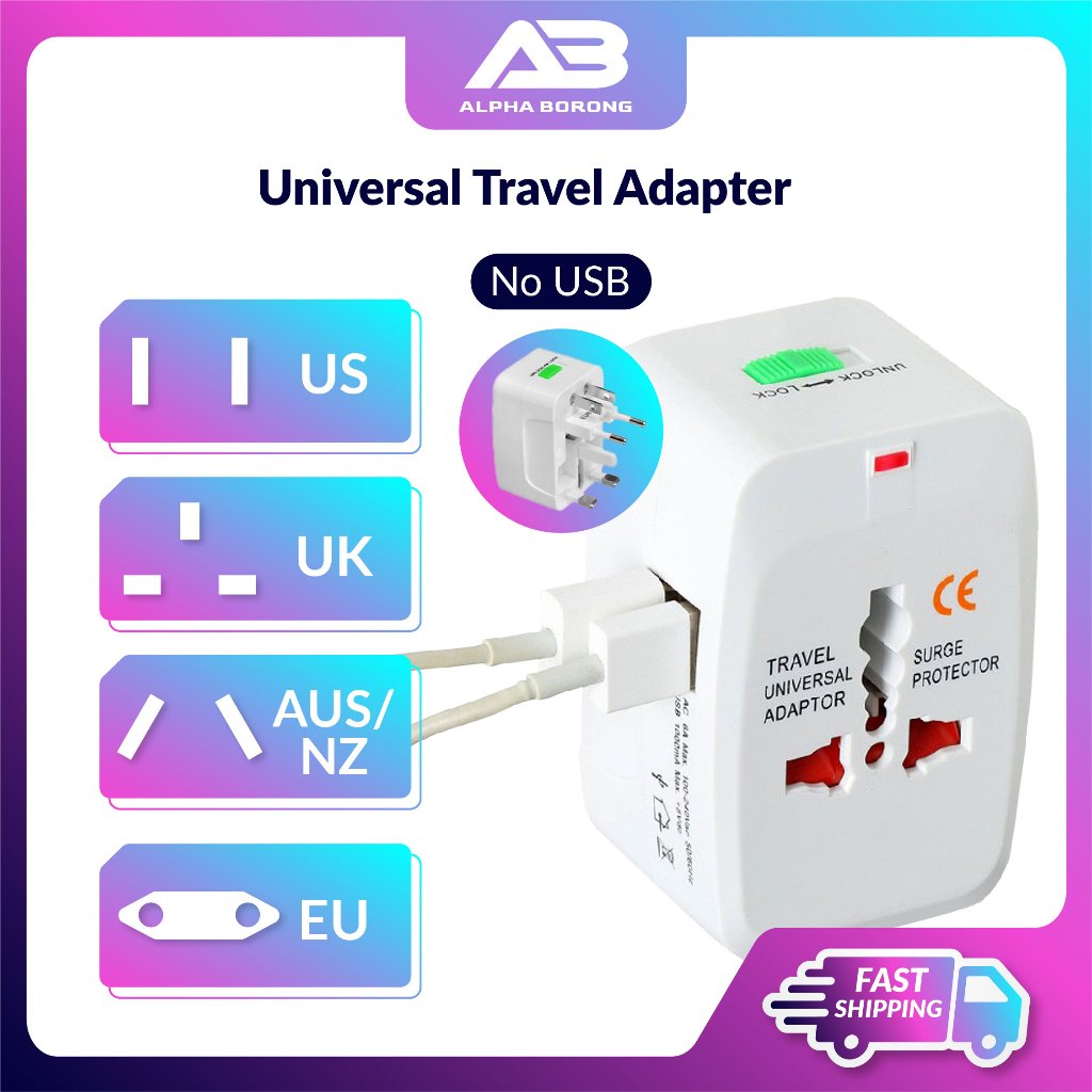 Universal Travel Adapter Plug All In One International Worldwide Travel ...