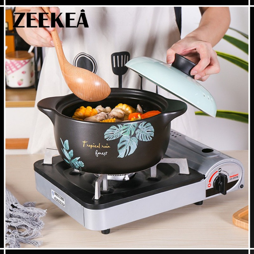 Zeekea Ceramic Stockpot, Stovetop Ceramic Cookware, Soup Pot Stew Pan ...