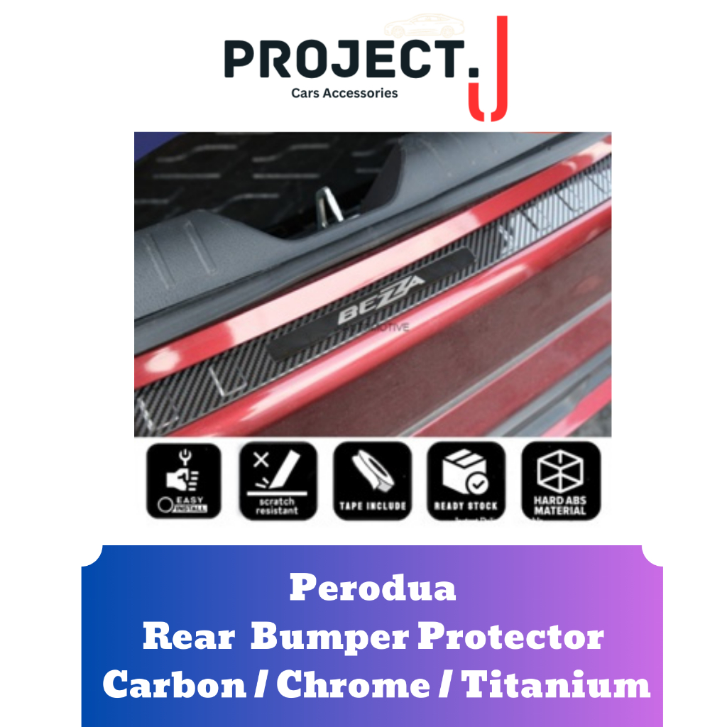 Project J PERODUA AXIA ALZA ARUZ BEZZA Rear Bumper Guard Protector ...