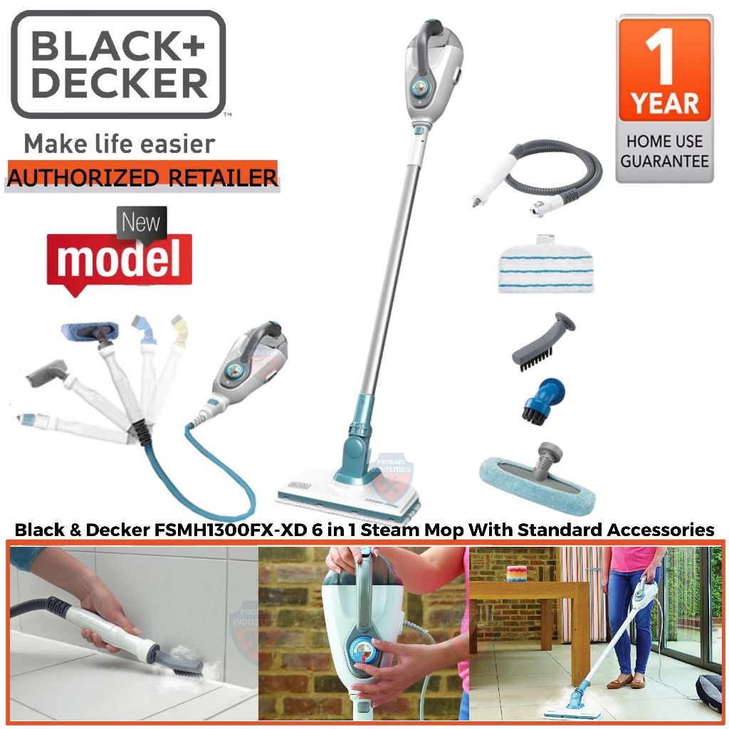 BLACK and DECKER FSMH13E5 1300W 5in1 Steam Mop Steam Cleaner Mop