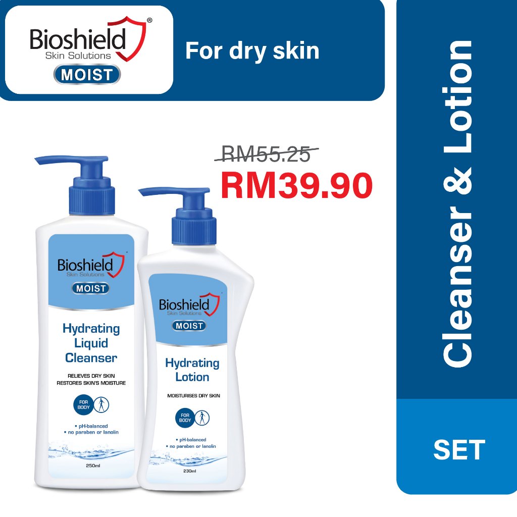 Bioshield Moist Combo Pack (Cleanser + Lotion) | Shopee Malaysia
