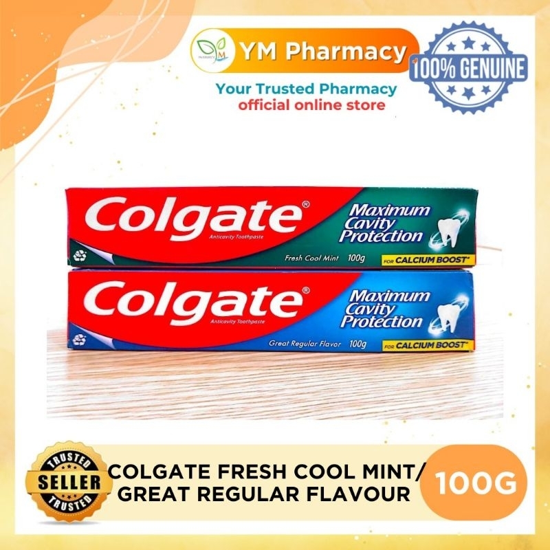 Colgate Toothpaste Maximum Cavity Protection Fresh Cool Mint/Great ...