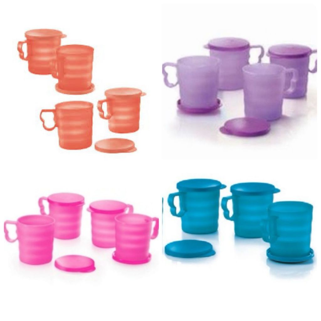 i'2068' Tupperware Blossom Mugs / Blossom Mug with Seal/Cawan 350ml ...