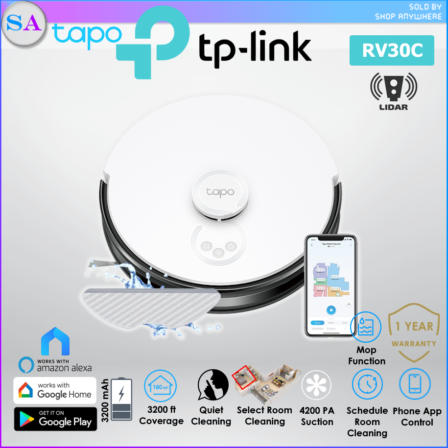 TP-Link Tapo RV30C Wi-Fi Robot Vacuum