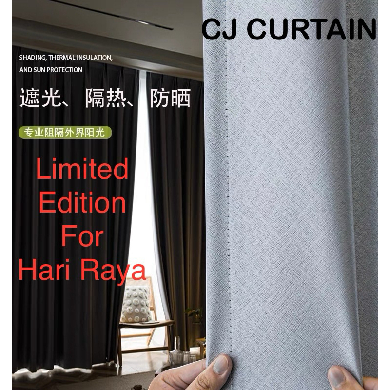 CJ CURTAIN LANGSIR HARI RAYA LIMITED EDITION 99% BLACKOUT CURTAIN FREE ...