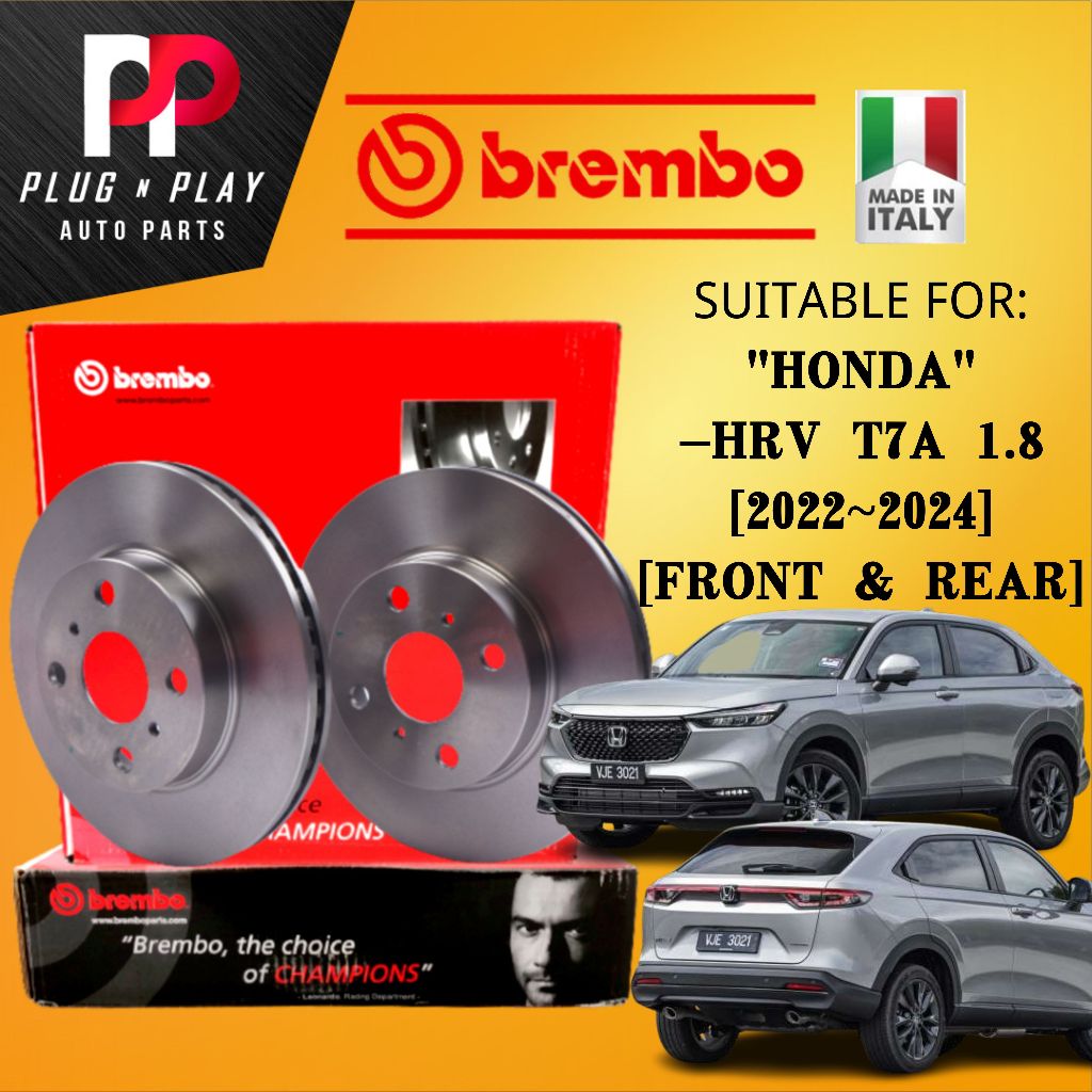 BREMBO HONDA HRV HR-V T7A 1.8 [2022 ~ 2024] FRONT & REAR 100% ORIGINAL ...