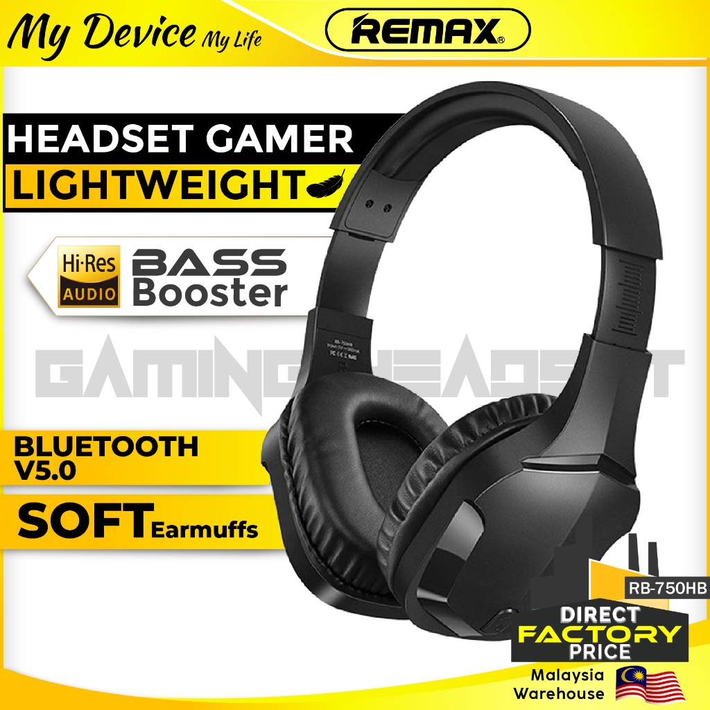 REMAX RB-750HB Gaming Headset Wireless Music Movie Bluetooth HiFi Sound ...
