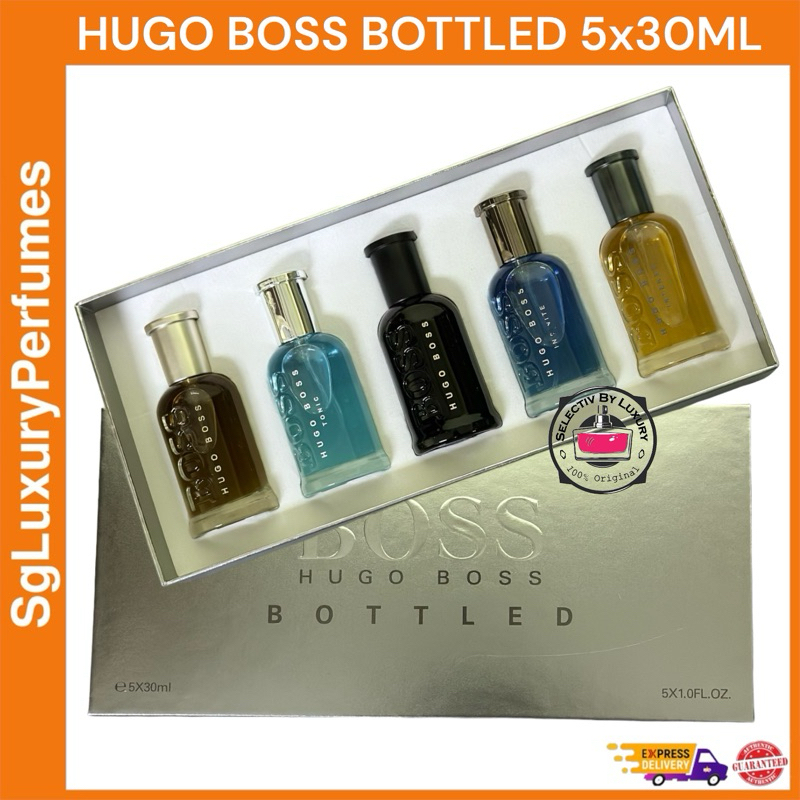 💯 Boss Bottled Edt 5in1 Perfume Gift Set 5x30ml For Men Shopee Malaysia