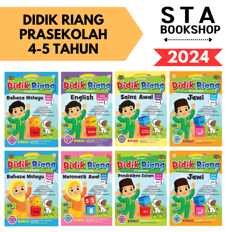 [STA] 2024 BUKU AKTIVITI DIDIK RIANG PRASEKOLAH 4-5 TAHUN (PELANGI ...