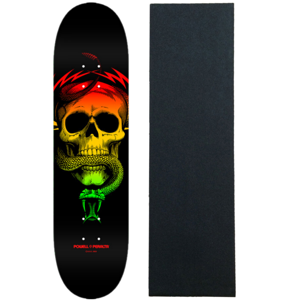 Skateboard Powell Peralta McGill Skull And Snake - Graphique Rasta - Neuf Sous Emballage