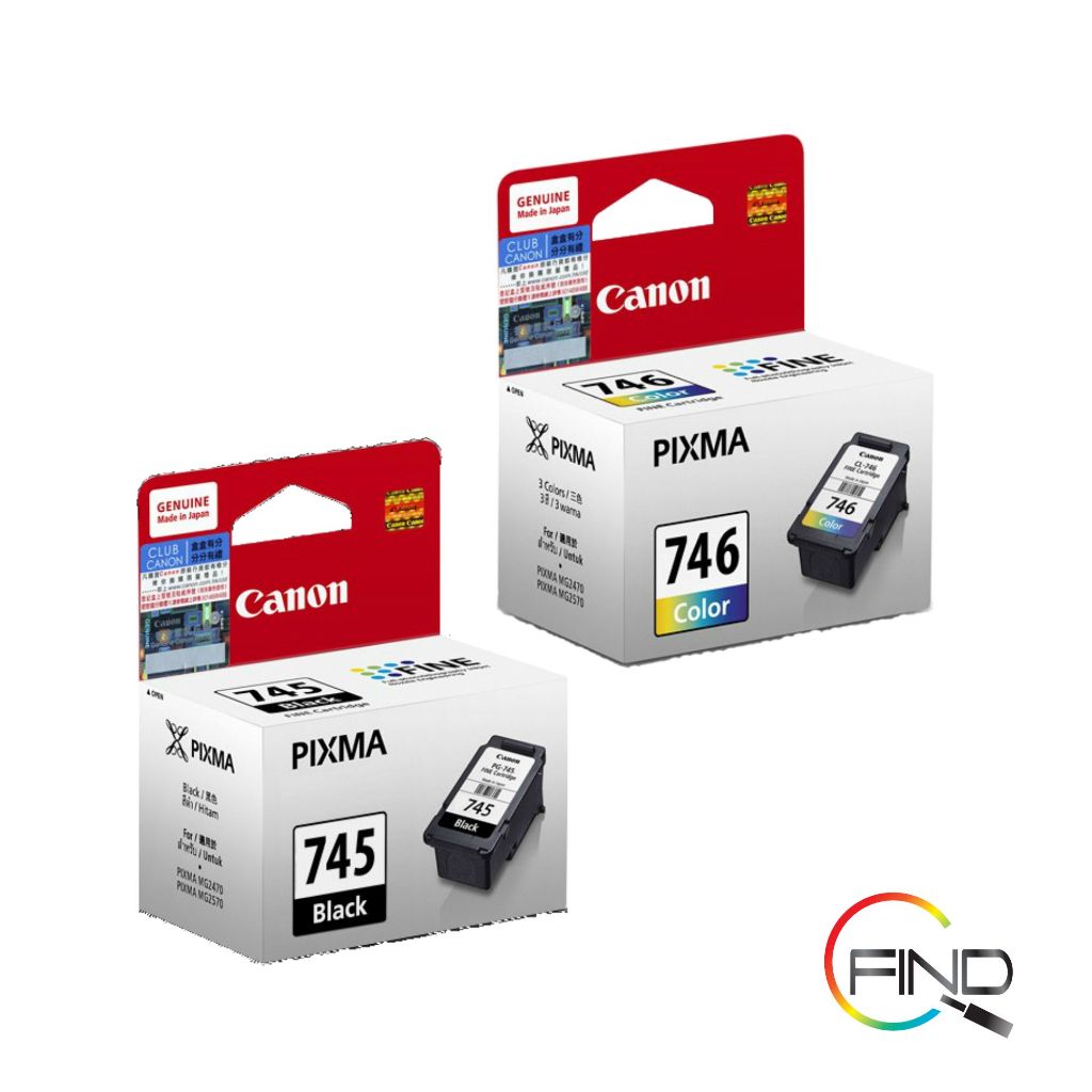 CANON PG-745 BLK CARTRIDGE + CL-746 COLOR CARTRIDGE for iP2870/2872 ...