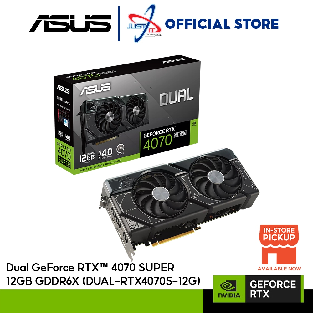 ASUS GeForce RTX4070 SUPER DUAL 12GB DDR6X GRAPHICS CARD (DUAL-RTX4070S ...