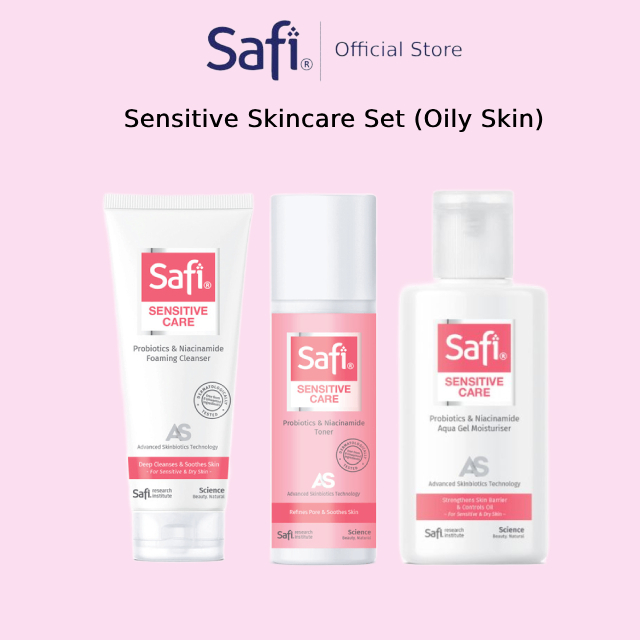 SAFI Sensitive Care Probiotics & Niacinamide Oily Skin Starter Set ...
