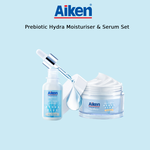 AIKEN Prebiotic Hydra Moisturiser & Serum Set No.1 Best Seller