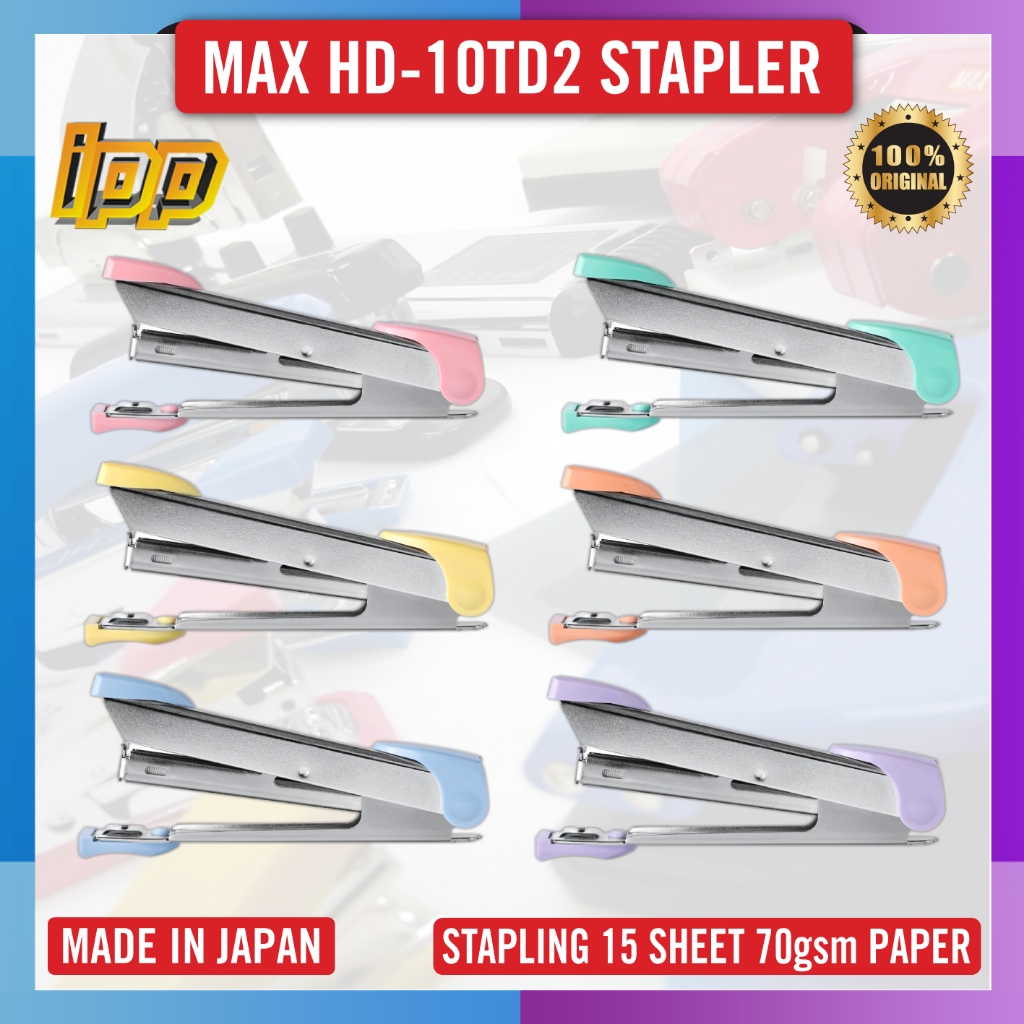 Max Stapler HD-10TD2 - Pastel Colour - Original Made in Japan | Shopee ...