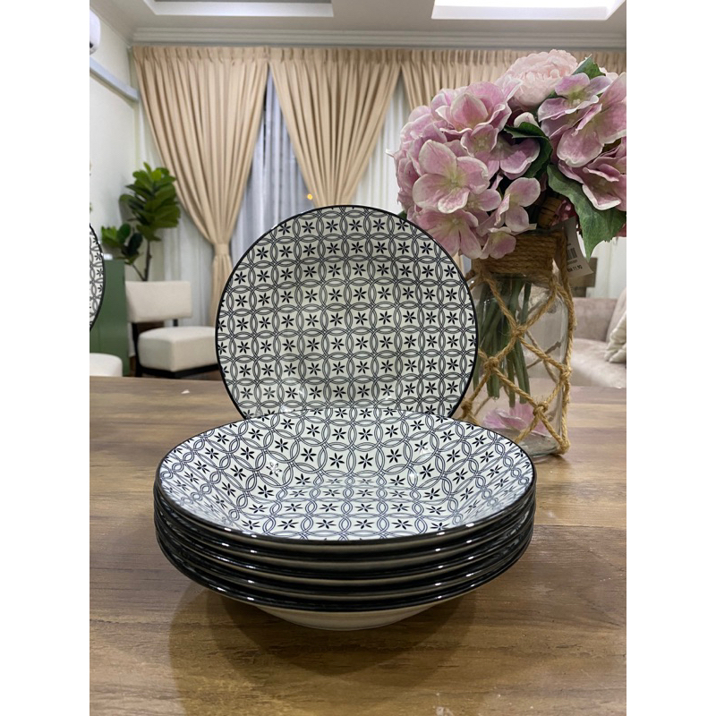 6pcs Set Pinggan Mangkuk Raya Dinner Set Pallazo Kitchenware Porcelain ...