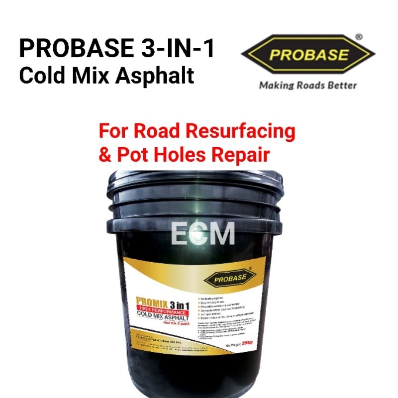 READY STOCK!!! PROBASE PROMIX 3in1 Tar Sejuk / Cold Mix Asphalt (25KG
