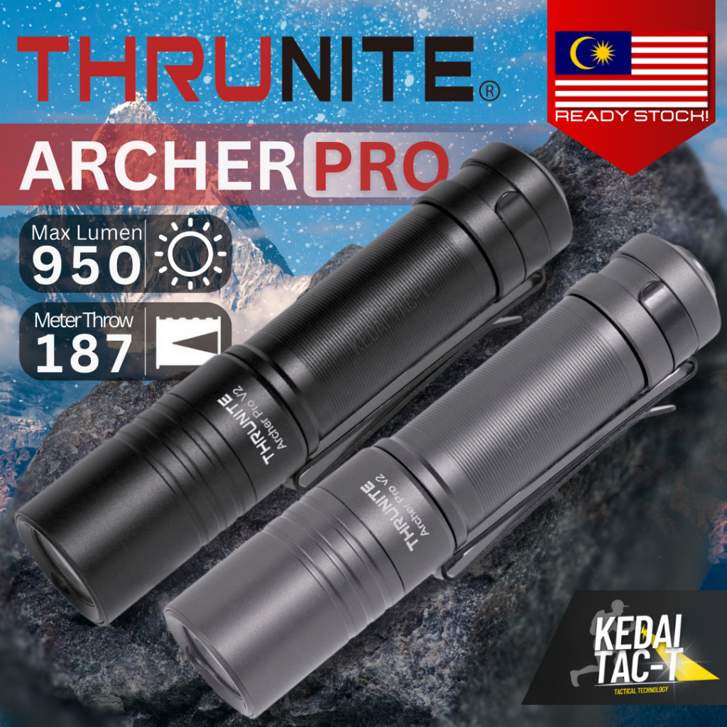 THRUNITE Archer Pro V2 950 LUMEN EDC USB Rechargeable Flashlight