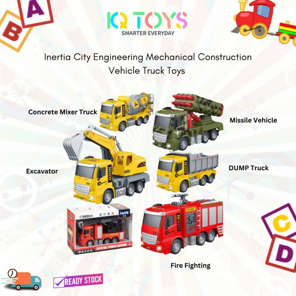[IQ TOYS] Inertia City Engineering Mechanical Construction Vehicle ...