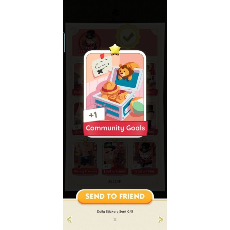 Community Goals (Monopoly Go 1 Star Sticker Set 1 Best Beginnings ...