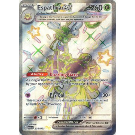 PTCG Pokemon Cards Scarlet & Violet Paldean Fates Espathra ex - 214/091 ...