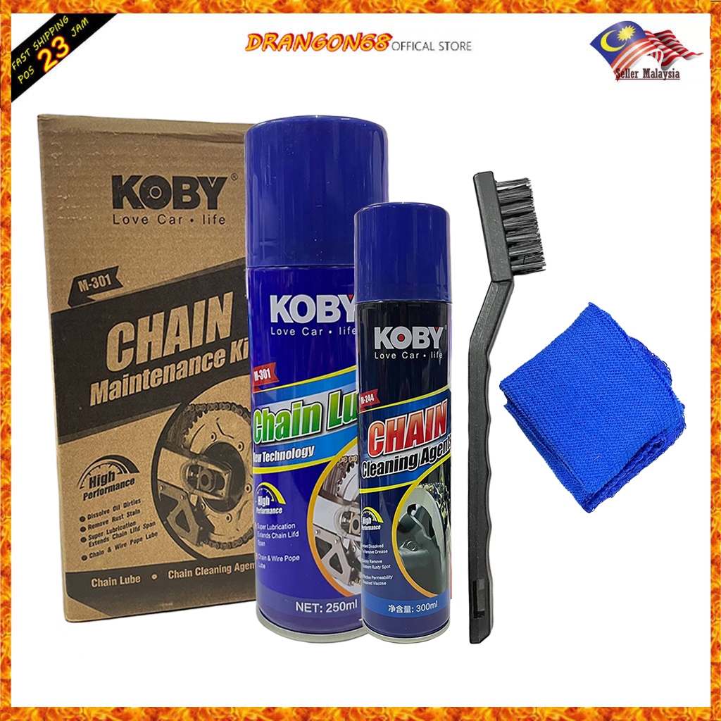 KOBY CHAIN KIT SET KING DRAG CHAIN LUBE 250ML ORING,XRING,ZRING (RKM