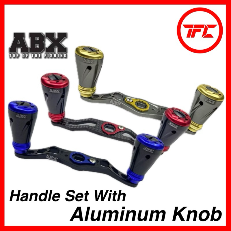 ABX Custom Aluminum / Carbon Handle Set With Knob Baitcasting Reel
