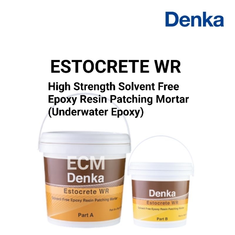 DENKA ESTOCRETE WR (6L SET) High Strength Solvent Free Epoxy Resin ...