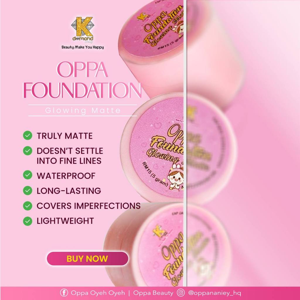 OPPA FOUNDATION SPF50++ (ORIGINAL HQ) FREEGIFT | Shopee Malaysia