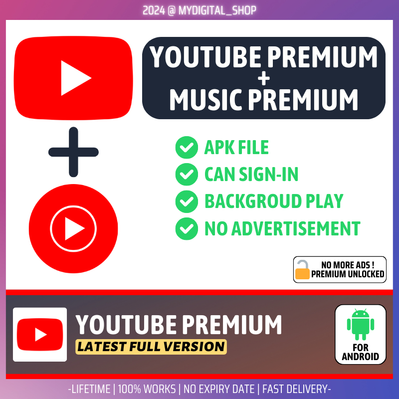 [Android] YouTube Premium + Music Premium 2024 | Full Version Unlocked ...