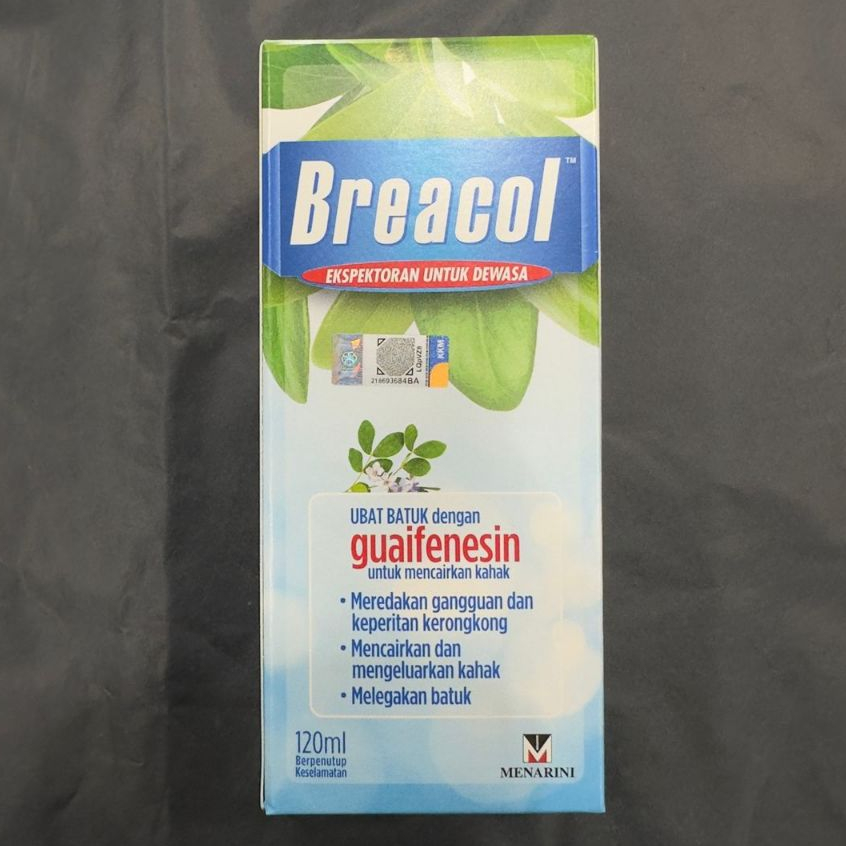 Breacol Expectorant For Adults Cough Syrup with Guaifenesin ( 120ml