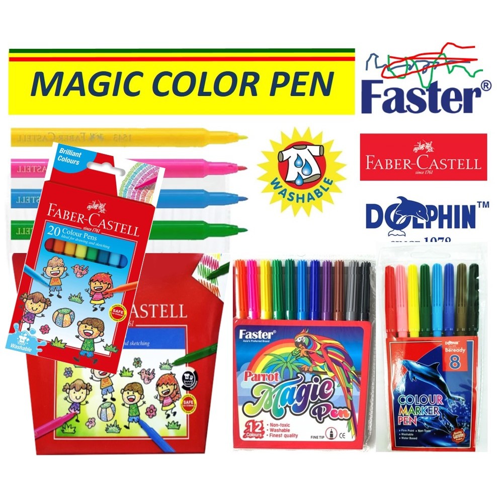 Faber Castel Color Pen Magic Color Pen Dolphin Faster Magic Color ...