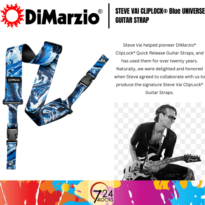 DiMarzio DD 2241 Steve Vai ClipLock Green Universe « Gitarrengurt