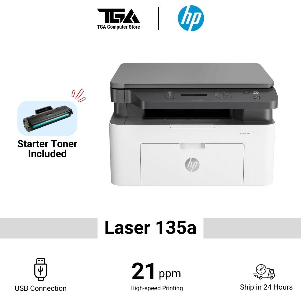 Hp Laser Mfp 135a 135w Multifunction Monochrome All In One Printer Laserjet Toner Included 9803