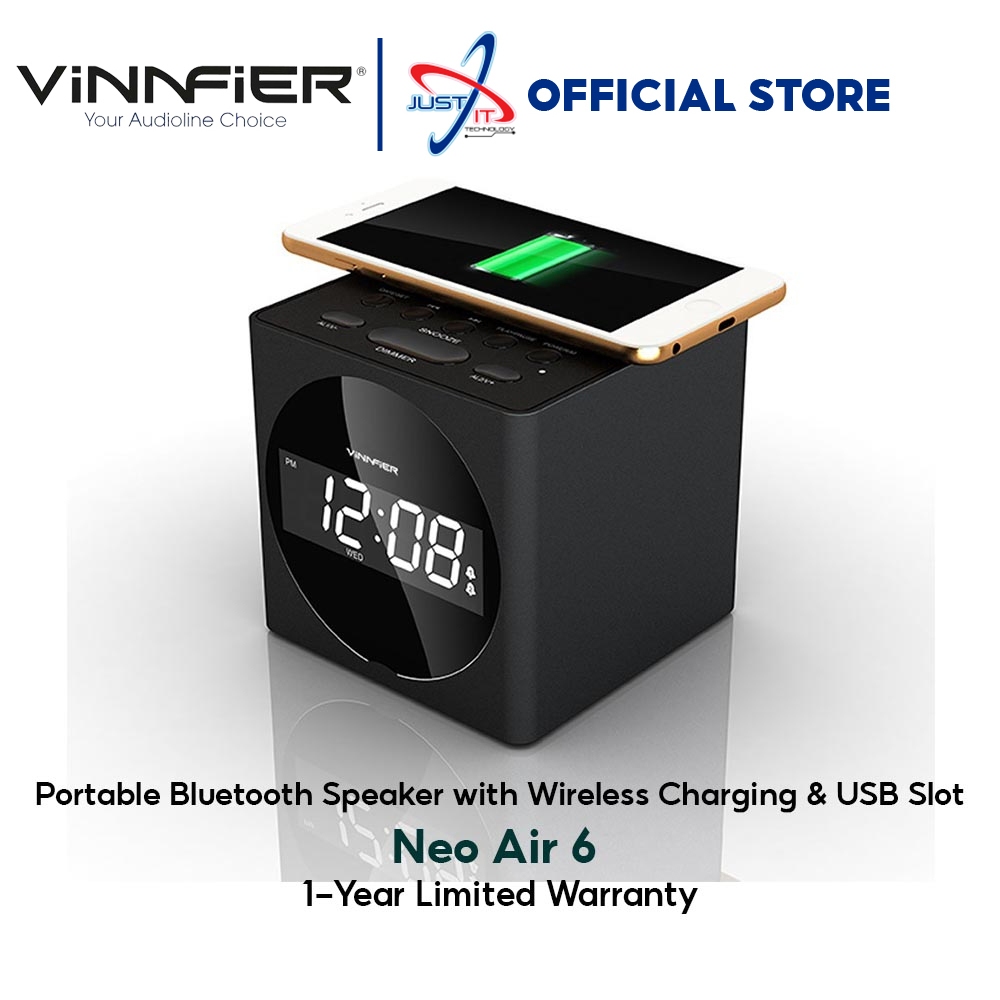 Vinnfier Neo Air 6 Wireless Cahrger Alarm Clock And Radio Shopee Malaysia