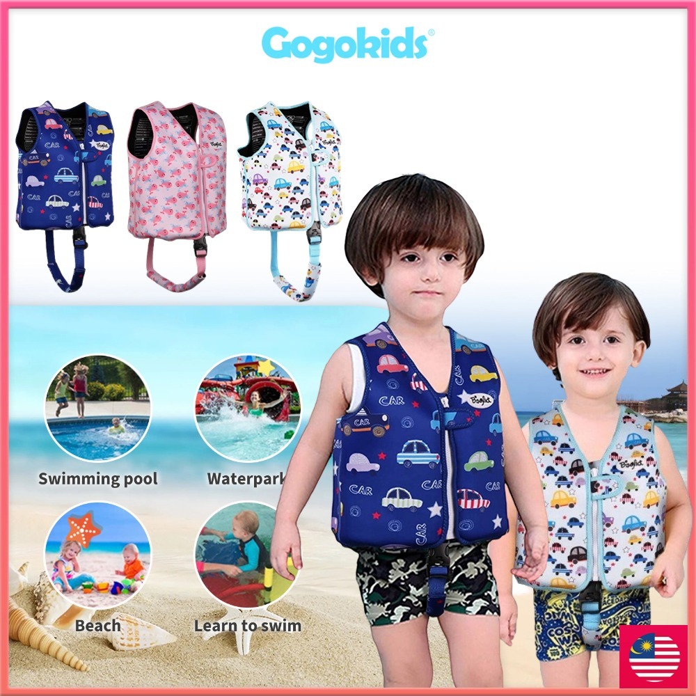 [Ready Stock] Gogokids 16 y/o Kids Safety Swim Life Jacket SOS Vest