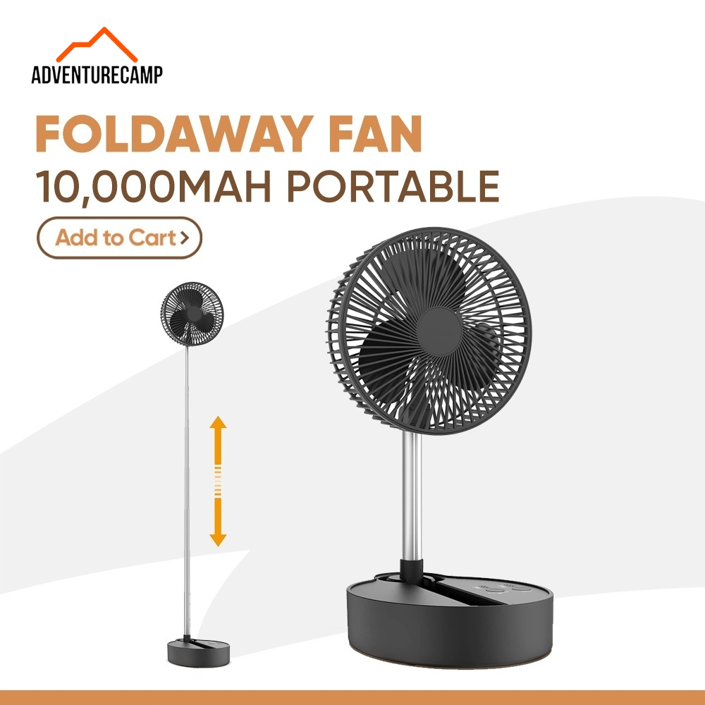 🇲🇾Ready Stock🔥 WH71 8Inch Foldaway Fan 10000mah Portable Battery ...