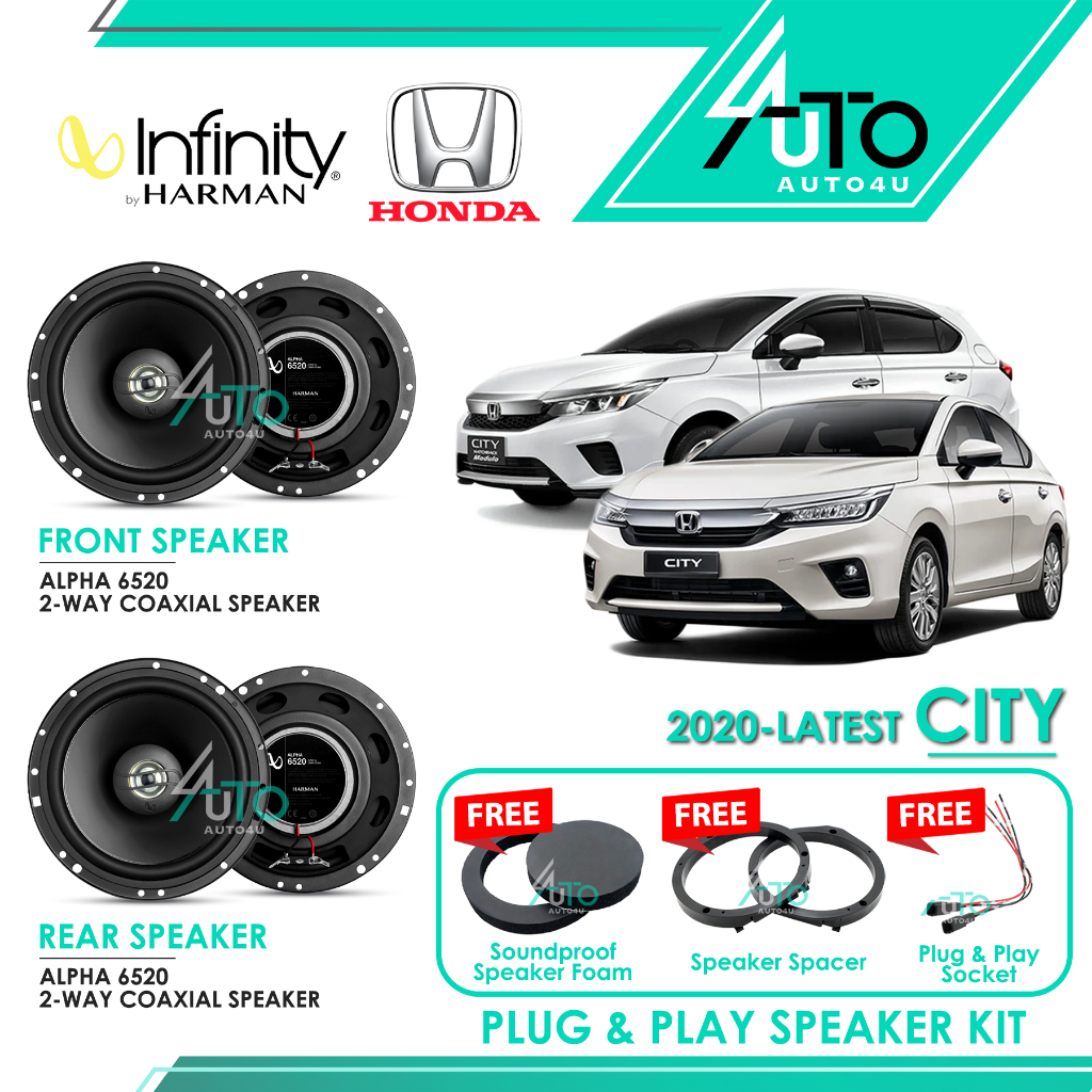 Infinity Speaker Honda City GN 2019 Plug & Play Car Speaker PNP Front ...