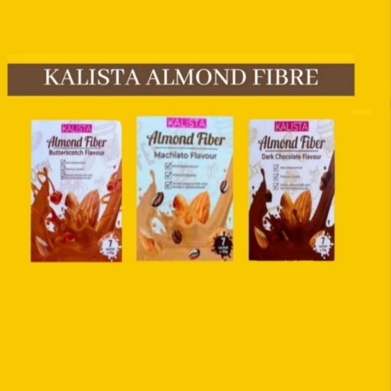 KALISTA HQ ALMOND FIBER Machiato Dark Chocolate fat burner detox meal replacement slimming kurus