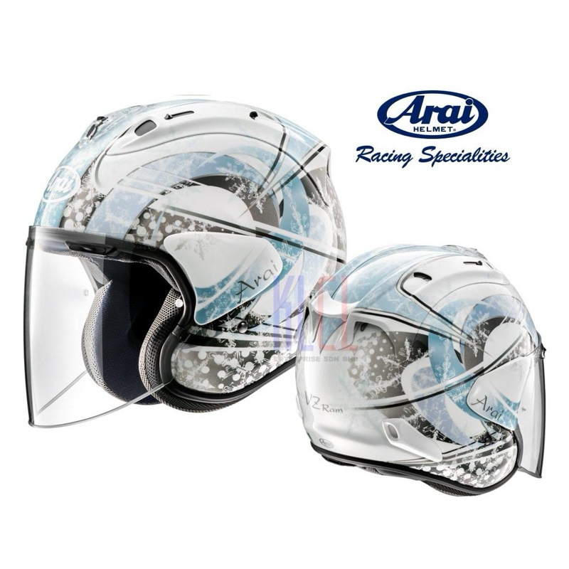 Max MC Direct Arai VZ-Ram Helmet Snow Dome Black, Arai Openface