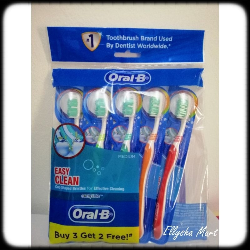 Oral-B Complete Easy Clean Toothbrush (3+2) | Shopee Malaysia