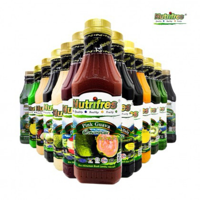 ( Suprise Mix 4 Bottles ) NUTRIFRES Bes Minuman Pelbagai Perisa 1000ml